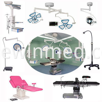 Operating tables and operating lamps